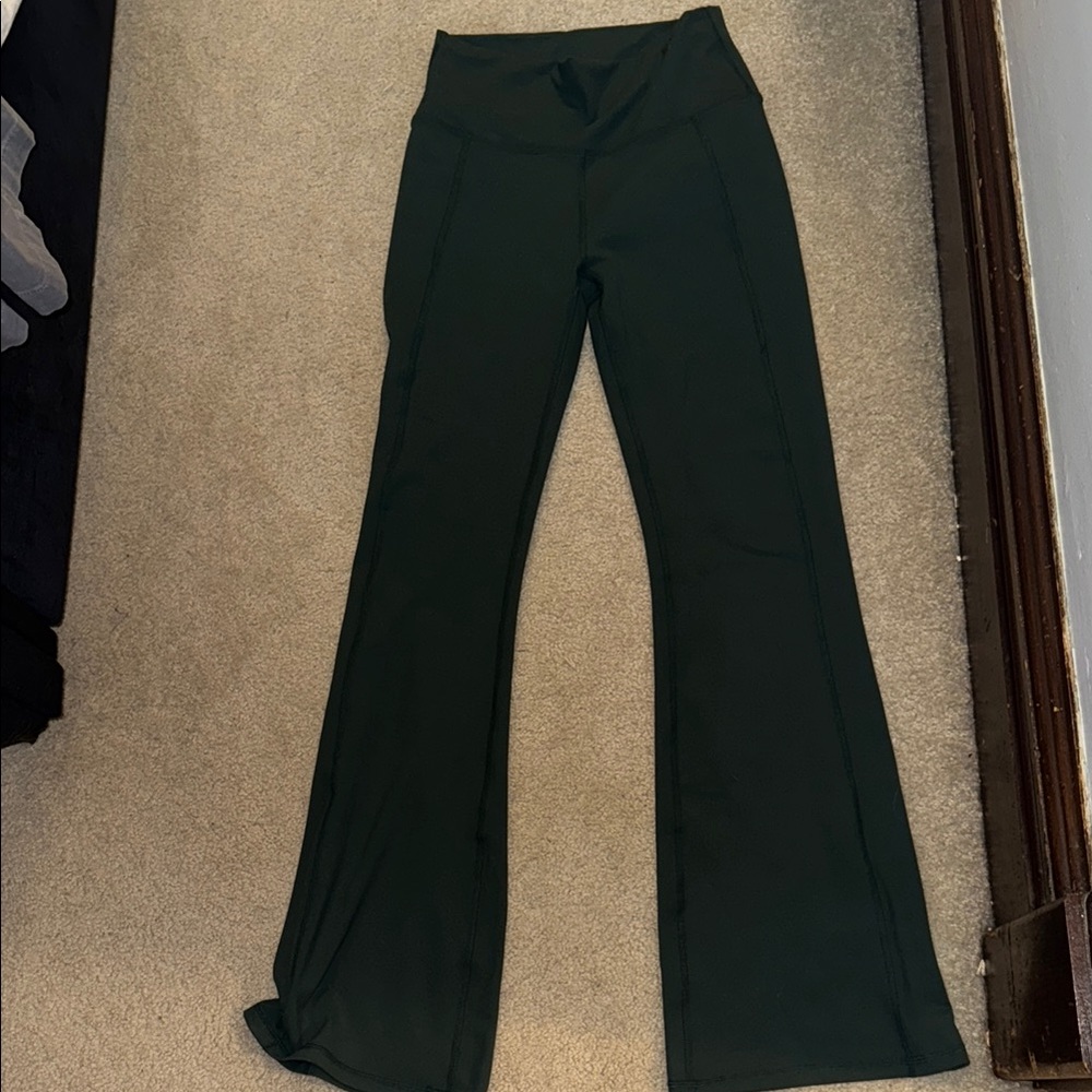 Fabletics Forest Green Wide Leg Pants Classic and Chic